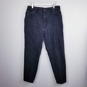 Levi's 551 Vintage Relaxed Fit Tapered Leg Black Jeans Made in USA size 16 Med